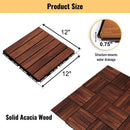 Interlocking Deck Tiles Striped Pattern Waterproof Brown by HouseOfZazla