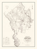 Vintage Map of Jasper County, South Carolina 1938
