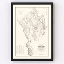 Vintage Map of Jasper County, South Carolina 1938