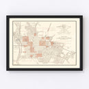 Vintage Map of Columbia, South Carolina 1937