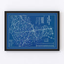 Vintage Map of Greenwood County, South Carolina 1929