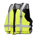 Mustang Industrial Mesh Vest - Hi-Vis Fluorescent Yellow Green - Small/Medium