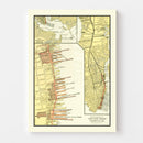 Vintage Map of Charleston, South Carolina 1920