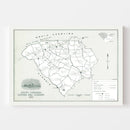 Vintage Map of South Carolina 1910