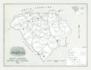 Vintage Map of South Carolina 1910