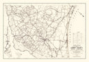 Vintage Map of Horry County, South Carolina 1939