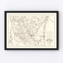 Vintage Map of Horry County, South Carolina 1939