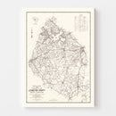 Vintage Map of Lexington County, South Carolina 1939