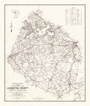 Vintage Map of Lexington County, South Carolina 1939