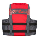 Full Throttle Adult Nylon Life Jacket - 4X/7X - Black/Red