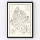 Vintage Map of Lexington County, South Carolina 1939