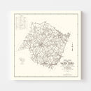 Vintage Map of Saluda County, South Carolina 1939