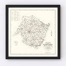 Vintage Map of Saluda County, South Carolina 1939