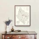 Vintage Map of Laurens County, South Carolina 1939