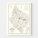 Vintage Map of Laurens County, South Carolina 1939