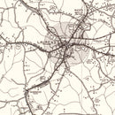 Vintage Map of Laurens County, South Carolina 1939