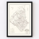 Vintage Map of Oconee County, South Carolina 1939