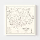Vintage Map of Fairfield County, South Carolina 1939