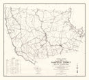 Vintage Map of Fairfield County, South Carolina 1939