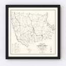 Vintage Map of Fairfield County, South Carolina 1939