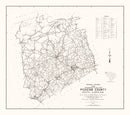 Vintage Map of Pickens County, South Carolina 1939