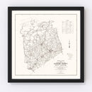 Vintage Map of Pickens County, South Carolina 1939