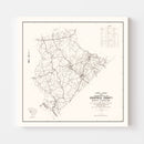 Vintage Map of Edgefield County, South Carolina 1939