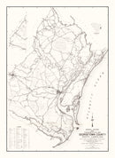 Vintage Map of Georgetown County, South Carolina 1939