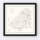 Vintage Map of Barnwell County, South Carolina 1939
