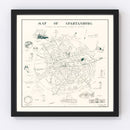 Vintage Map of Spartanburg, South Carolina 1939