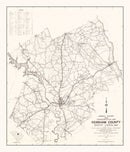 Vintage Map of Kershaw County, South Carolina 1938