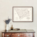 Vintage Map of Chesterfield County, South Carolina 1938