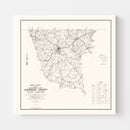 Vintage Map of Cherokee County, South Carolina 1938