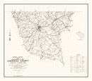 Vintage Map of Cherokee County, South Carolina 1938