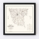 Vintage Map of Cherokee County, South Carolina 1938