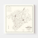 Vintage Map of Darlington County, South Carolina 1938