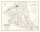 Vintage Map of Florence County, South Carolina 1938