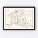 Vintage Map of Florence County, South Carolina 1938