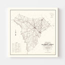 Vintage Map of Allendale County, South Carolina 1938