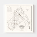 Vintage Map of Hampton County, South Carolina 1938