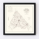 Vintage Map of Dillon County, South Carolina 1938