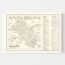 Vintage Map of Charleston, South Carolina 1946