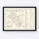 Vintage Map of Charleston, South Carolina 1946