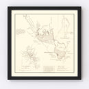 Vintage Santee Cooper Wildlife Area Map 1943