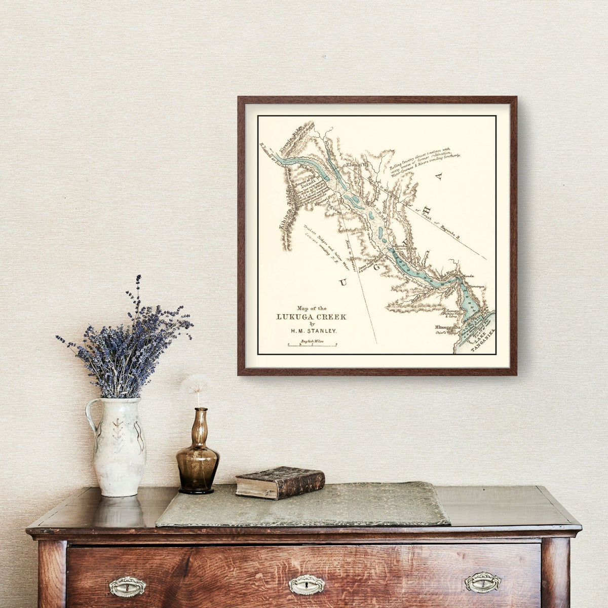 Vintage Lake Tanganika Map 1878, photo 3 of 5