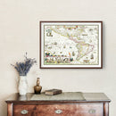 Vintage Map of America 1606