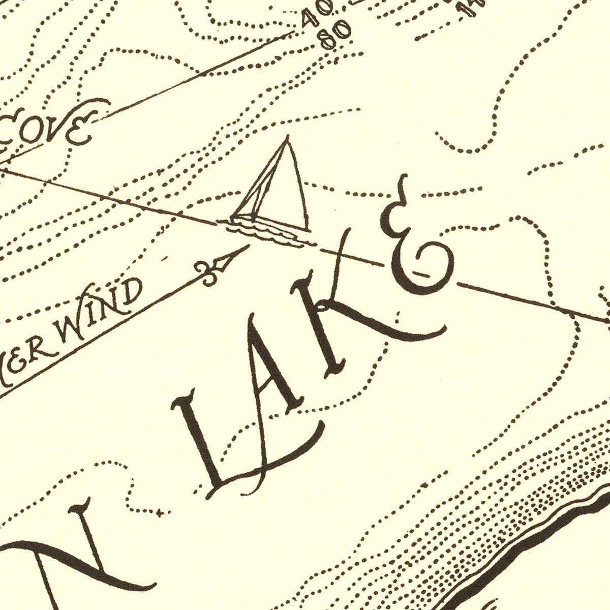 Vintage Green Lake, WI Map 1945, photo 2 of 5