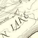 Vintage Green Lake, WI Map 1945