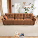 Modern Sofa & Pillows, Textured Cover, High Rebound Cushions by HouseOfZazla