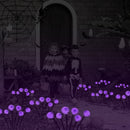 2Packs Solar Scary Eyeballs Lights Outdoor Halloween Decoration Swaying Light Halloween Path Lights Ornaments with Total 12LED IP65 Waterproof for Yar
